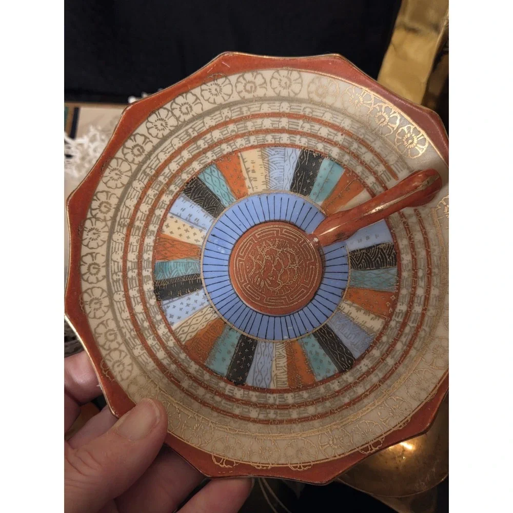vintage Japanese porcelain handled dish, commonly known as a 